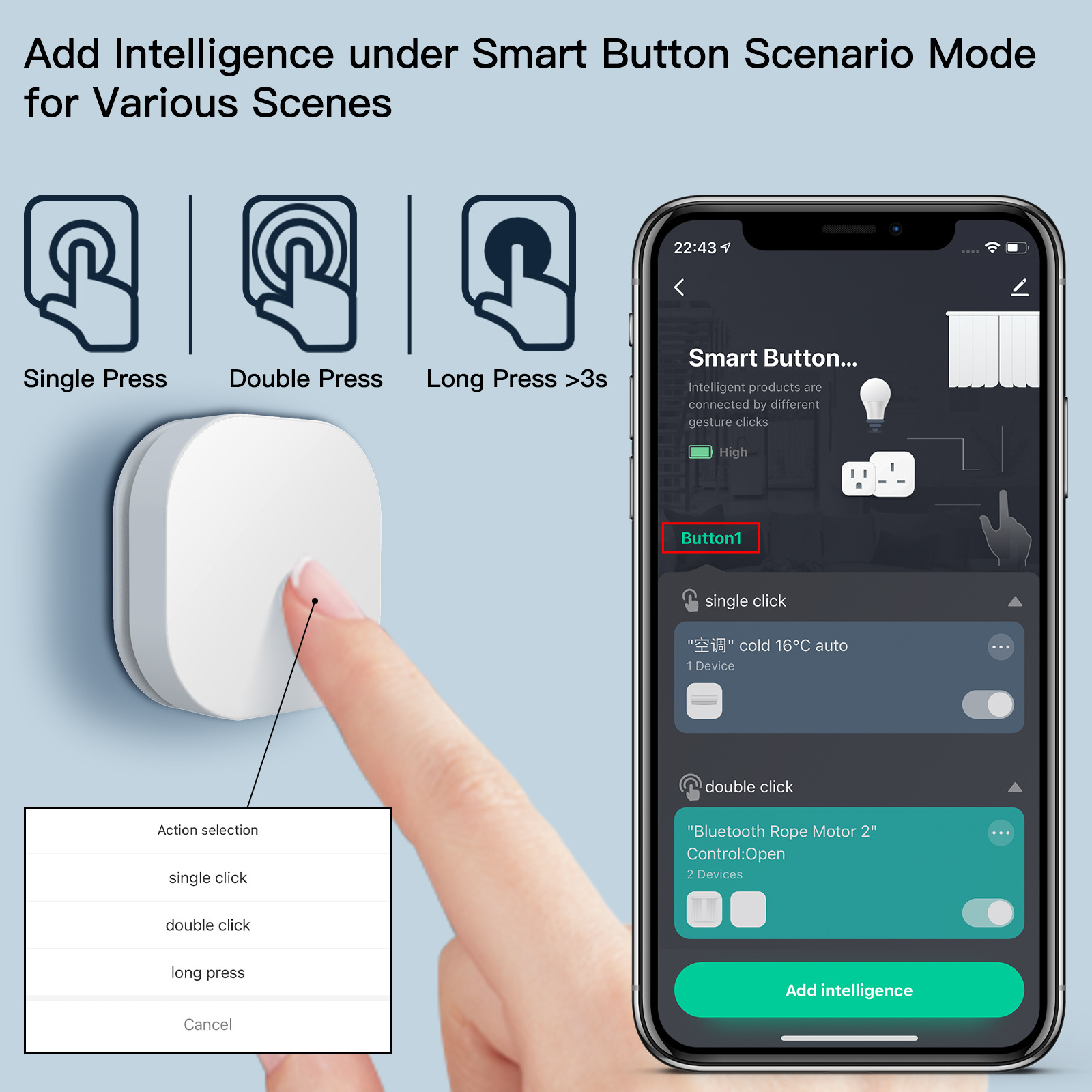 Smart Home Bridge - Mini Wireless Switch ZigBee Emergency Button