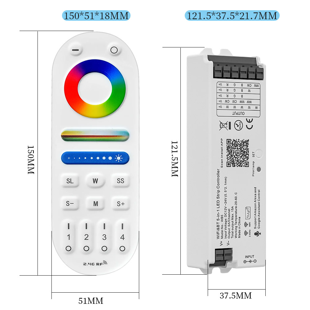 WB5 WiFi  Bluetooth 5 in 1 LED - Wifi Led Dimmer ulasan dan harga