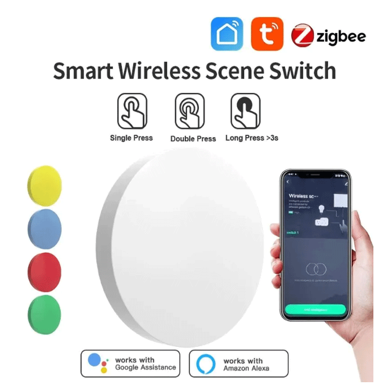 Tuya ZigBee Smart Wireless But - Smart Home Remote Control ulasan dan harga