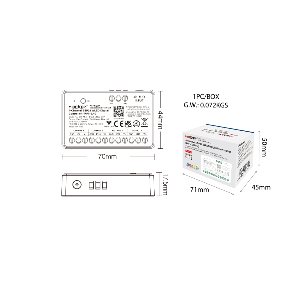 Miboxer SPIW5-4 5in1 SPI LED C - Wifi Led Dimmer ulasan dan harga