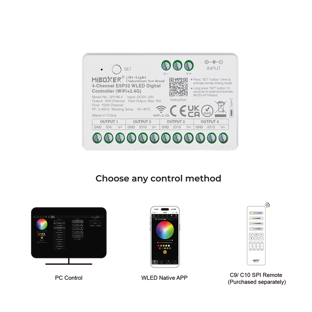 Miboxer SPIW5-4 5in1 SPI LED C - Wifi Led Dimmer ulasan dan harga