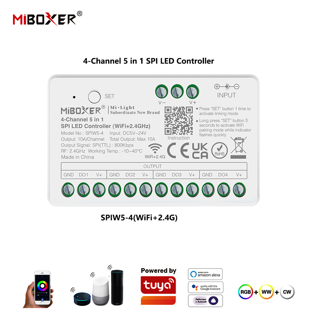 Miboxer SPIW5-4 5in1 SPI LED C - Wifi Led Dimmer ulasan dan harga