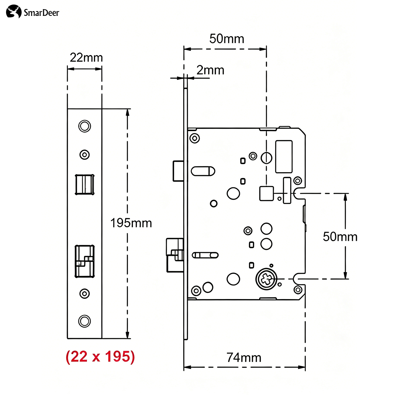 Adaptive Electronic Lock Body  - Smart Home Door Lock ulasan dan harga