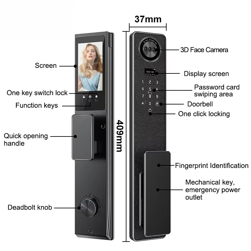 Tuya WiFi Smart Door Lock, Hom - Smart Home Door Lock ulasan dan harga
