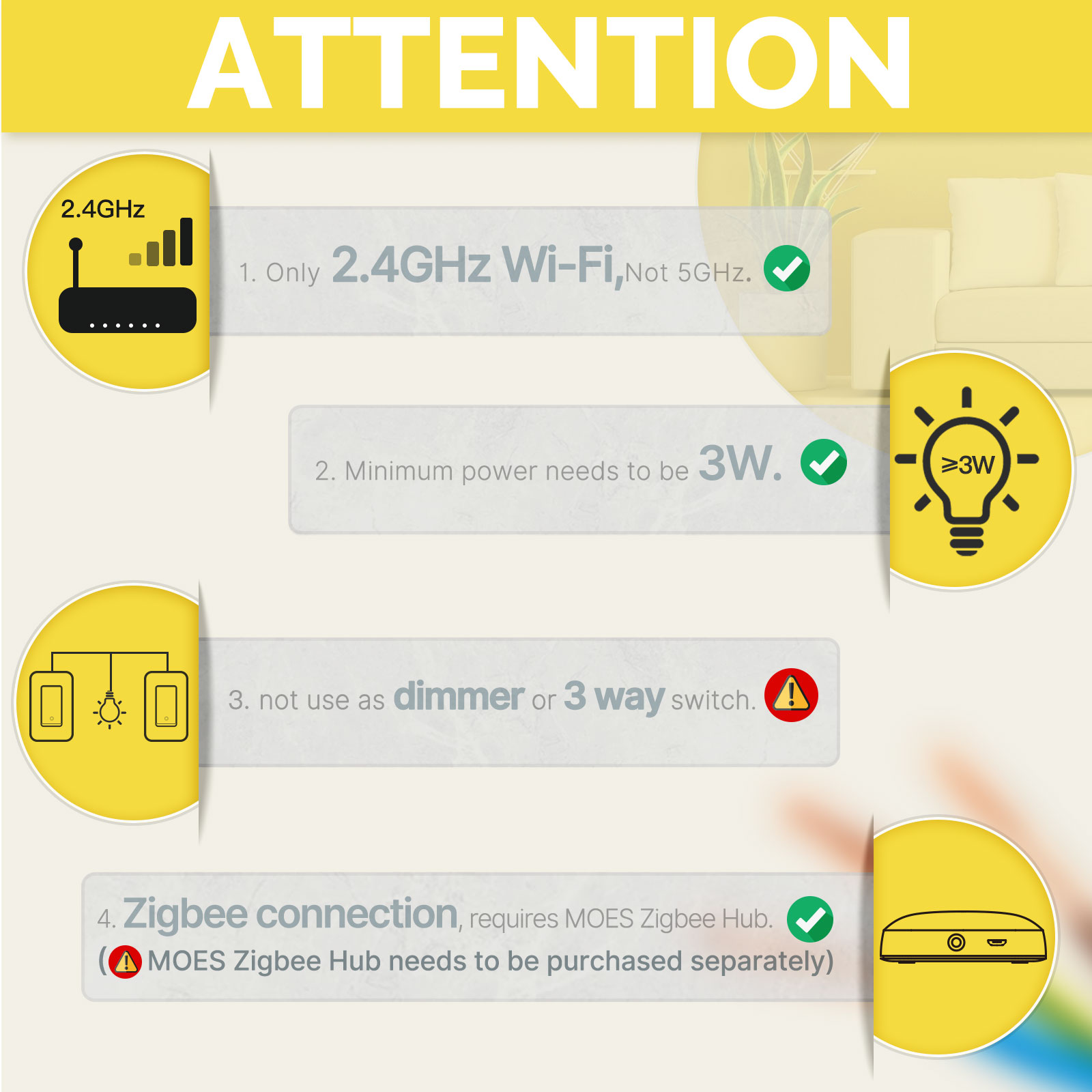 MOES US Standard Zigbee Smart  - Smart Home Lighting Control ulasan dan harga