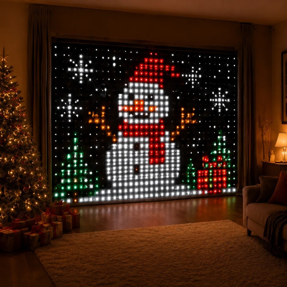 LED Pixel Curtain Lights Bluet - Smart Home Lighting Control ulasan dan harga