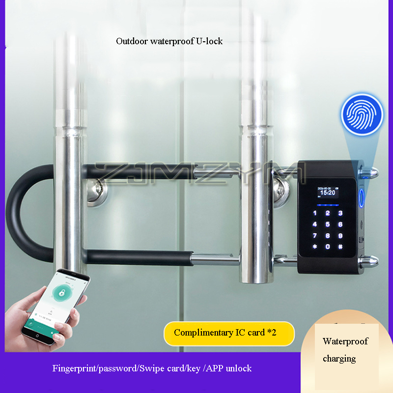 Fingerprint U-Type Lock Electr - Smart Door Lock ulasan dan harga