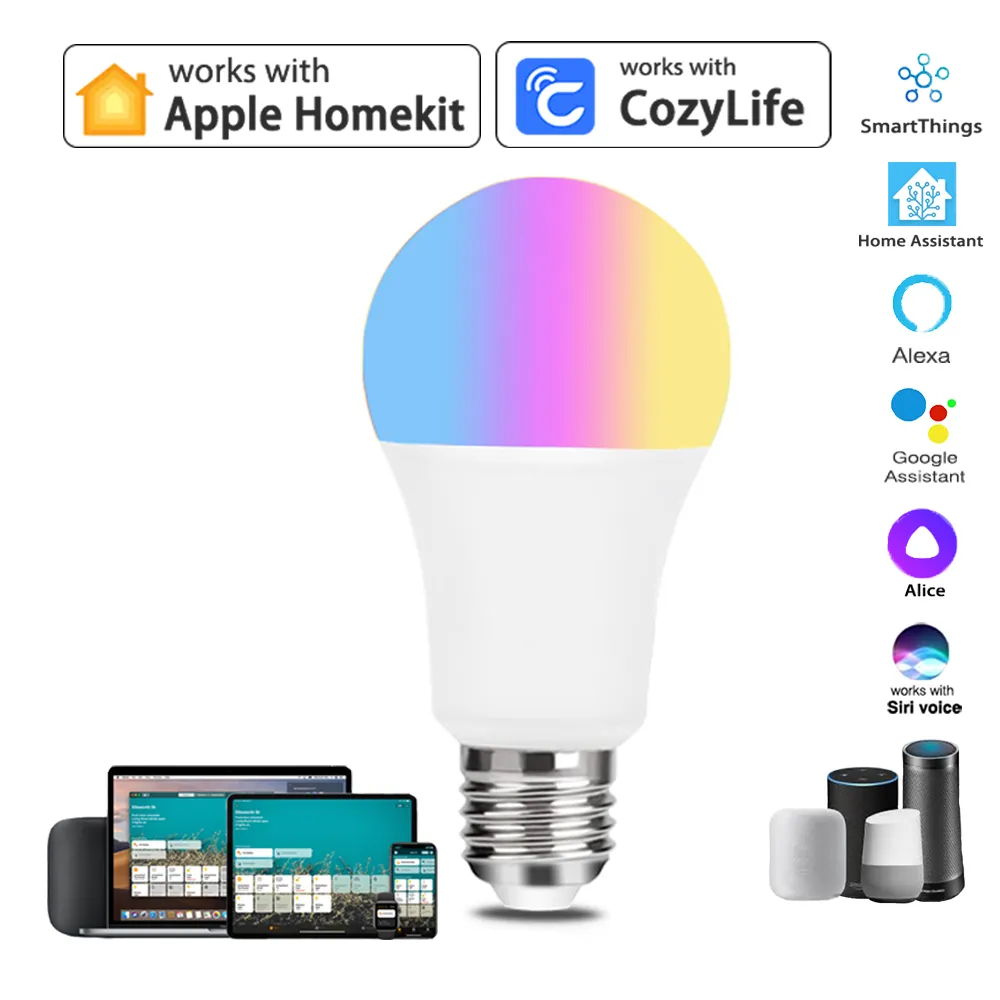 9W WiFi Homekit Light Lamp E27 - Wifi Led Dimmer ulasan dan harga