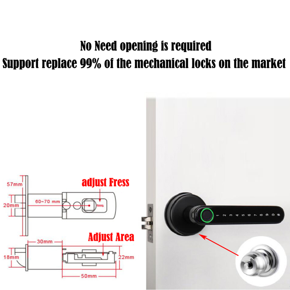 TTLock Smart Bluetooth Fingerp - Smart Home Door Lock ulasan dan harga