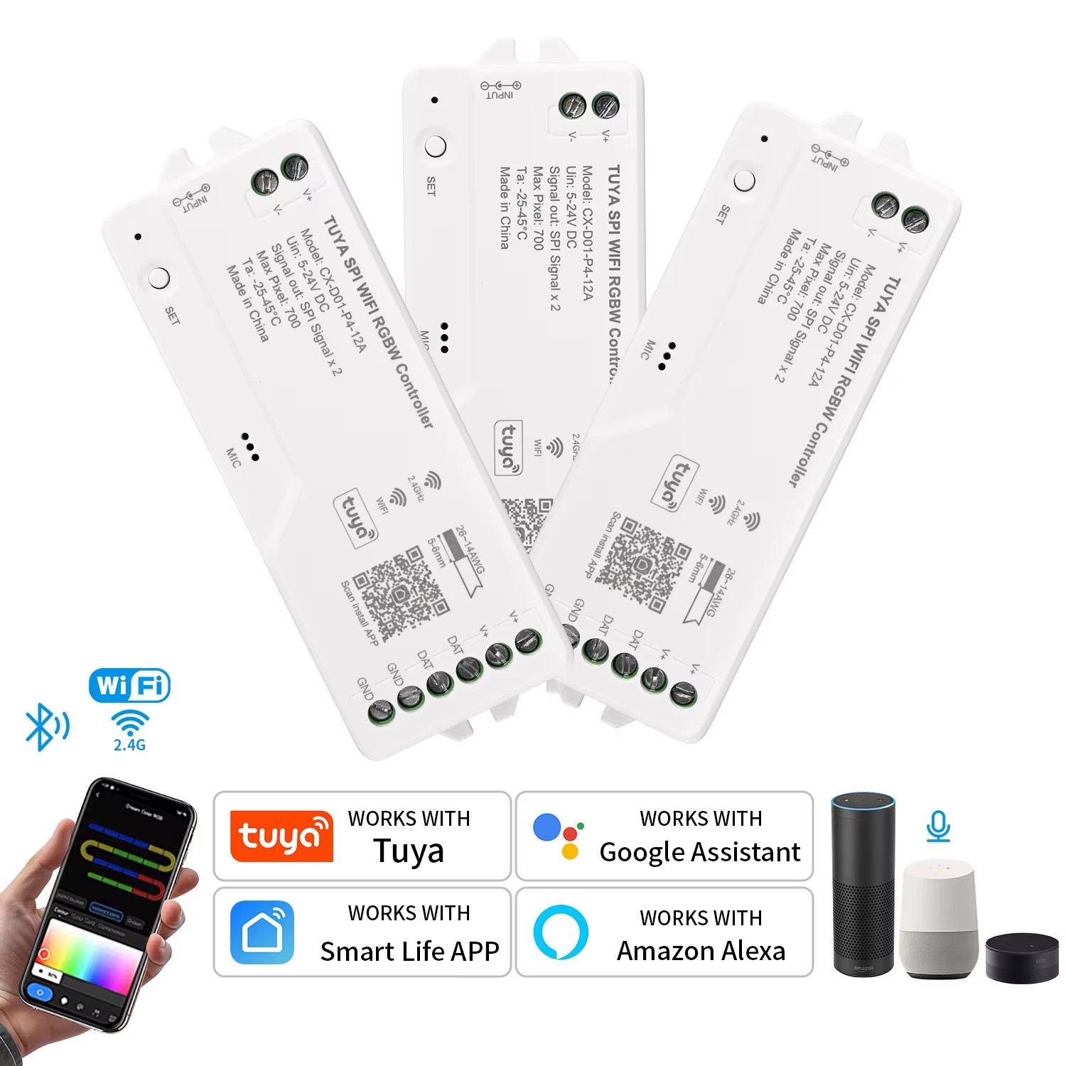 Tuya Wifi LED SPI RGBIC RGBWIC - Wifi Led Dimmer ulasan dan harga