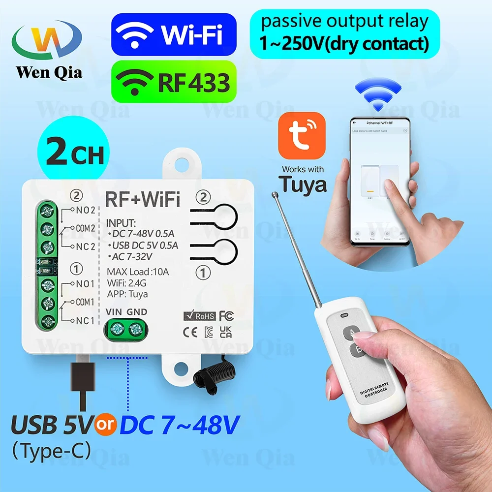 2CH Smart Light Switch Tuya,Wi - Smart Home Ventilation ulasan dan harga