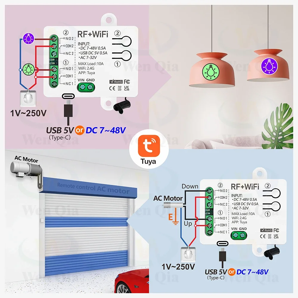 2CH Smart Light Switch Tuya,Wi - Smart Home Ventilation ulasan dan harga