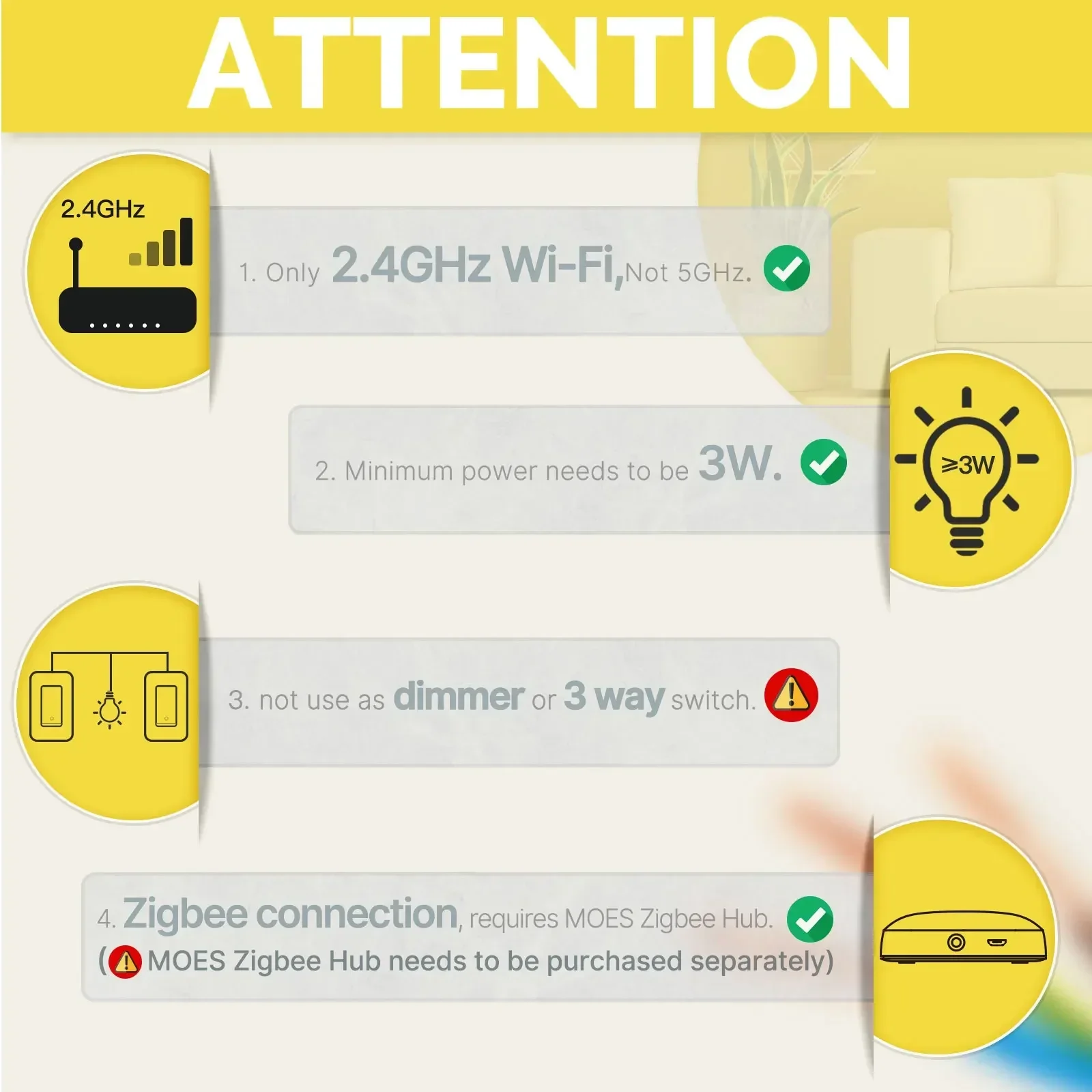 MOES Tuya ZigBee US Smart Ligh - Smart Home Lighting Control ulasan dan harga
