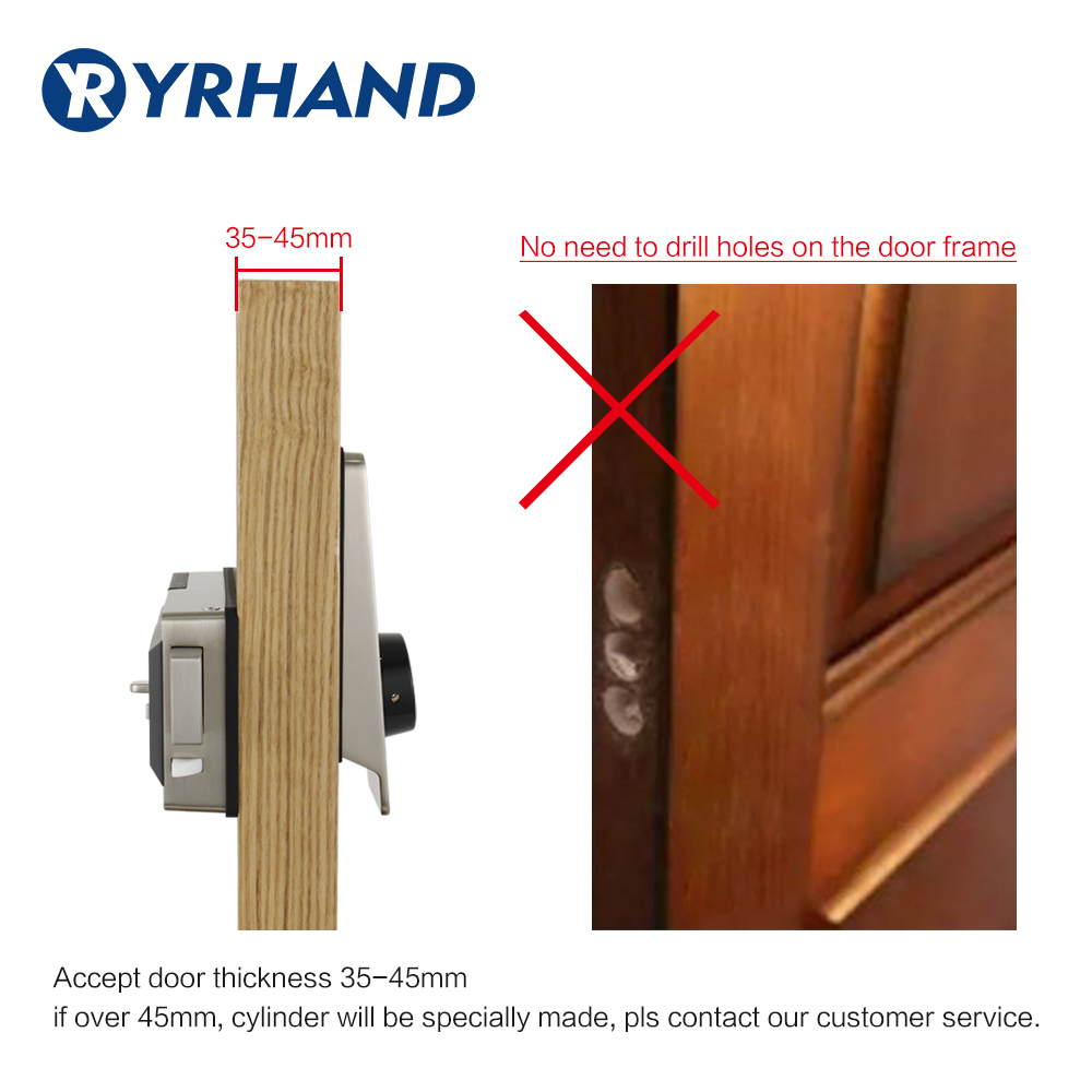 Waterproof Smart door rim lock - Smart Home Door Lock ulasan dan harga