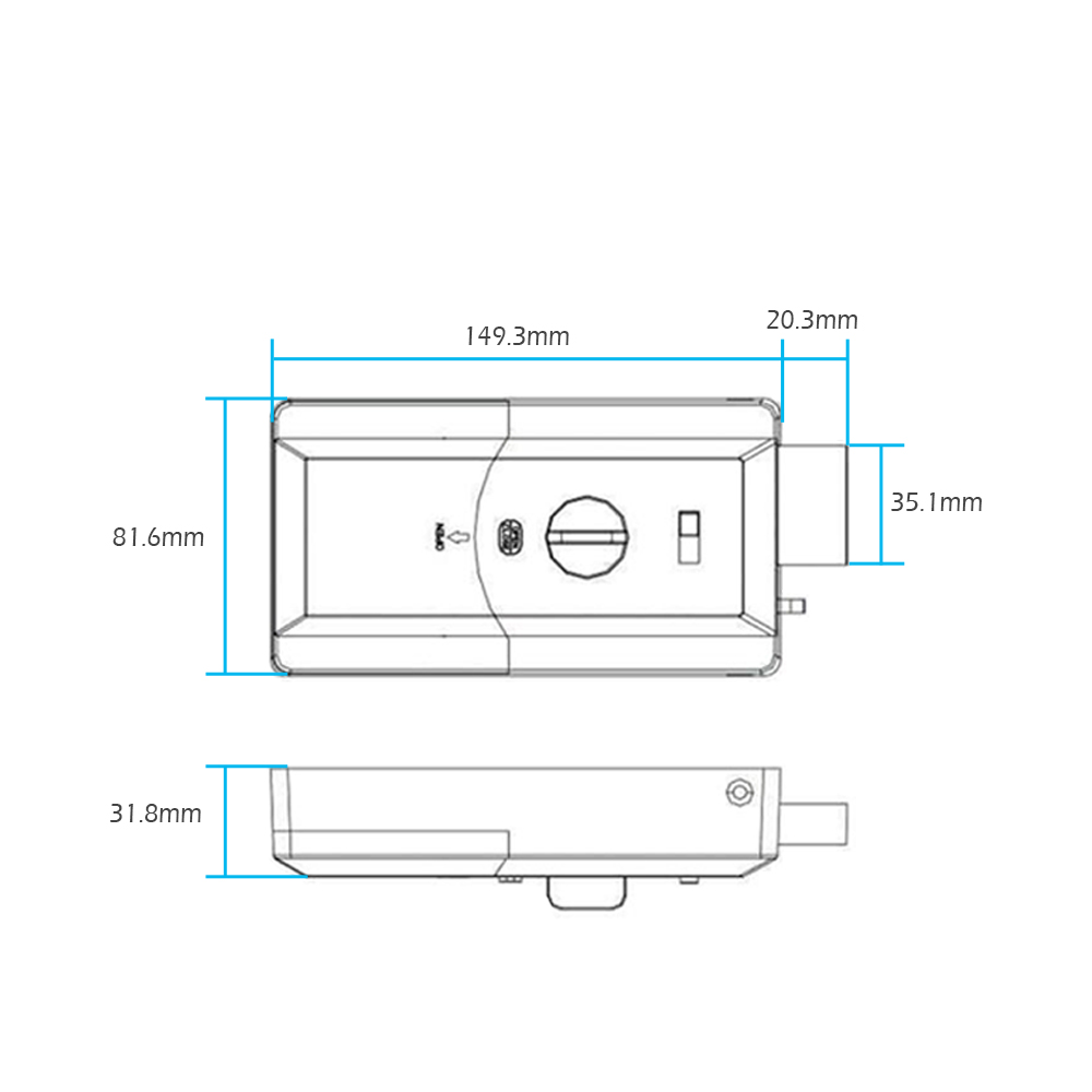Waterproof Smart door rim lock - Smart Home Door Lock ulasan dan harga