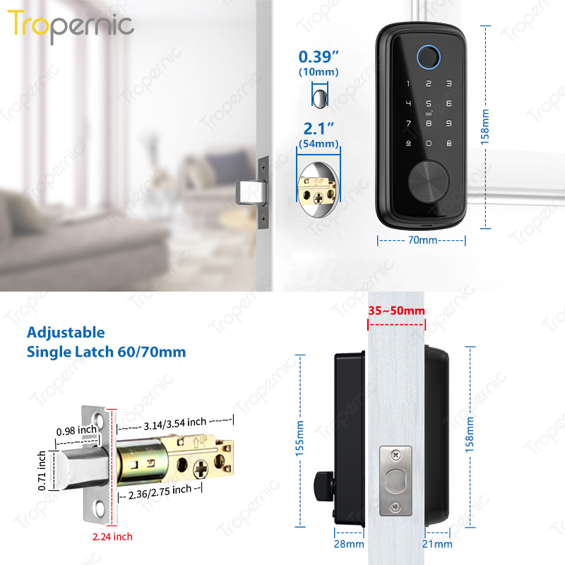 Tuya Zigbee Door Deadbolt Lock - Smart Home Door Lock ulasan dan harga