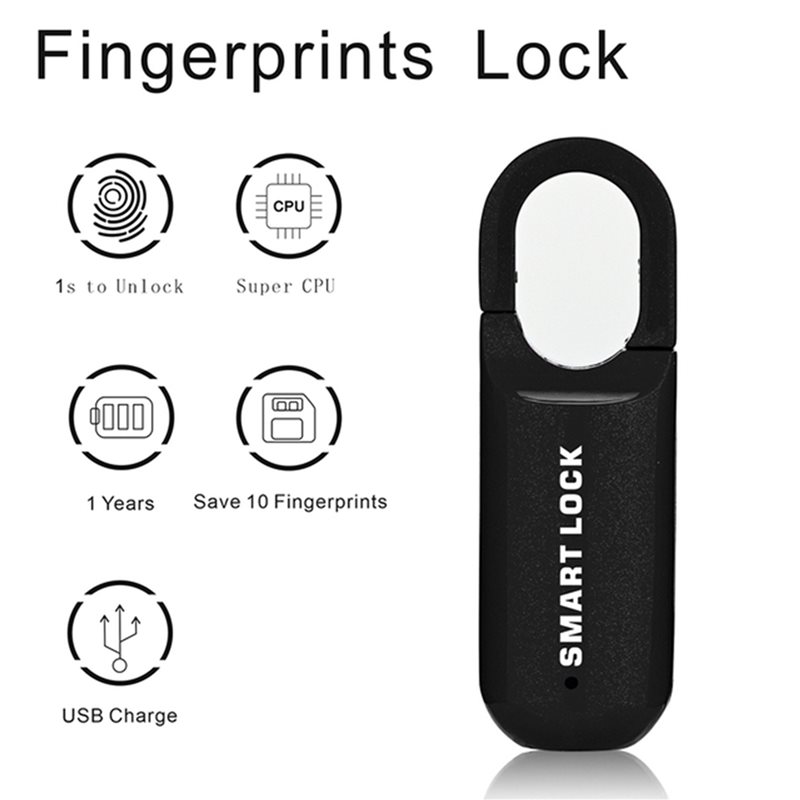 BAAE 2X Fingerprint Padlock M0 - Smart Home Door Lock ulasan dan harga